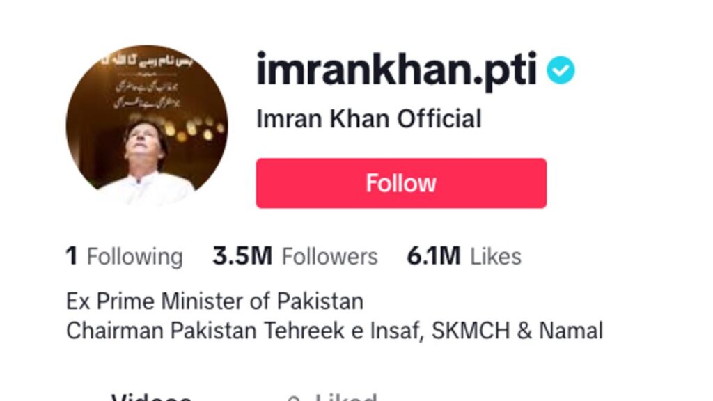 Imran Khan Record on TikTok